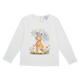 T-SHIRT STAMPA CONIGLIO CON OMBRELLO