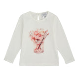 T- SHIRT STAMPA FIORI E PENNELLI