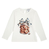 T-SHIRT BISCOTTI FIOCCO AZZURRO