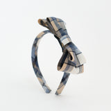 CERCHIETTO DOPPIO FIOCCO SCOZZESE BLU