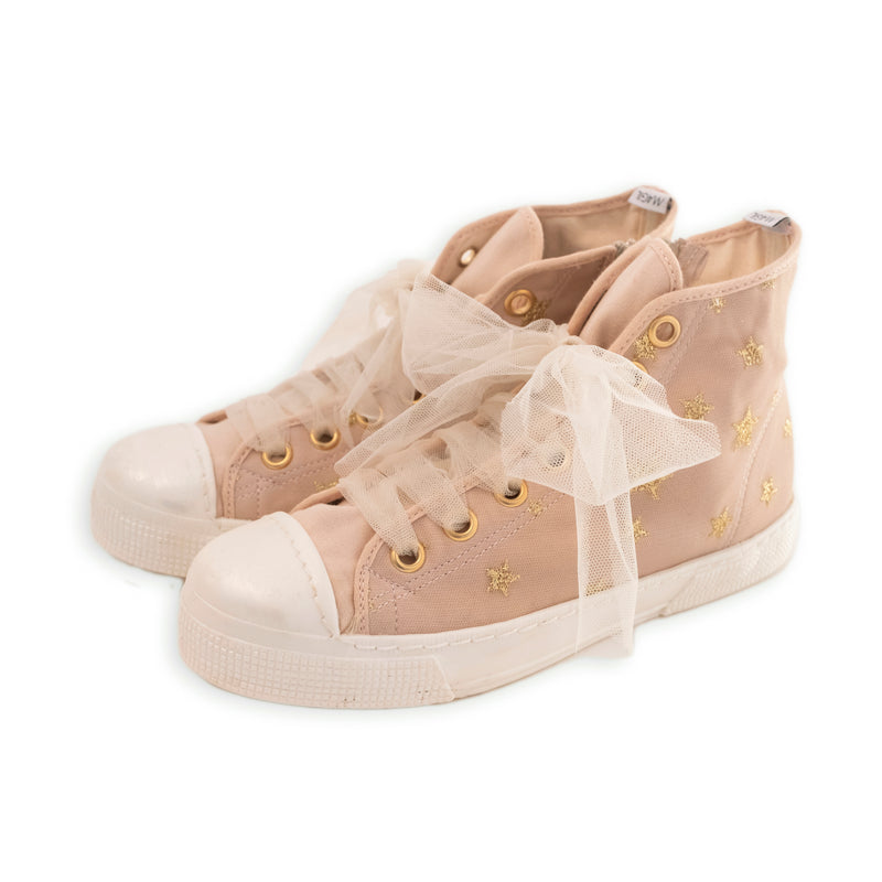 TULLE AND GOLD STARS HIGH SNEAKERS