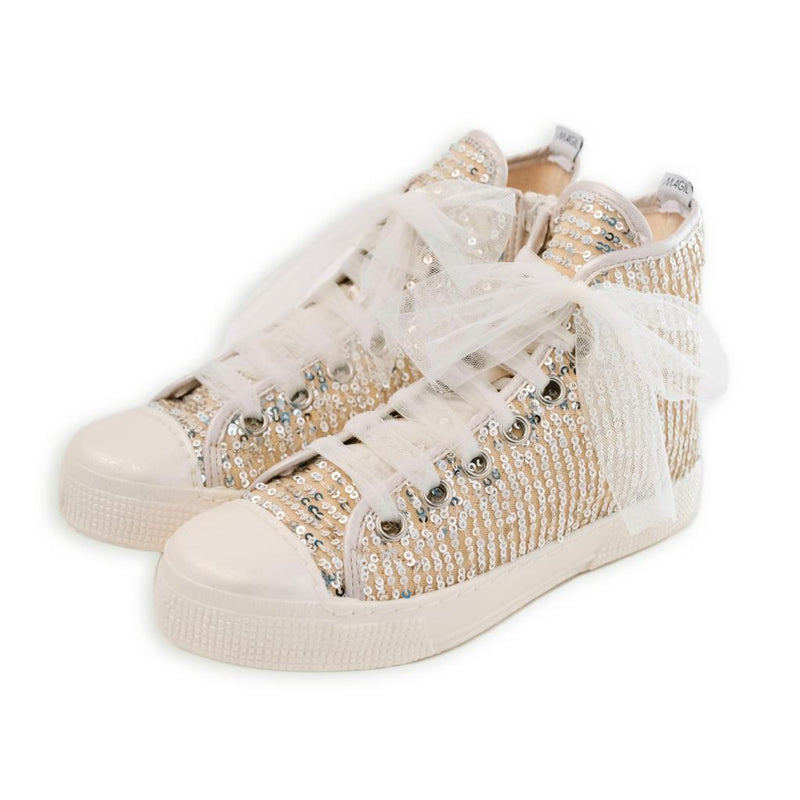 HIGH SNEAKERS WITH SEQUINS