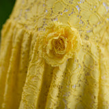 Yellow lace dress