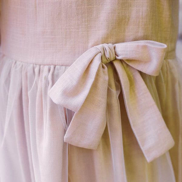 Cotton fabric dress tulle skirt