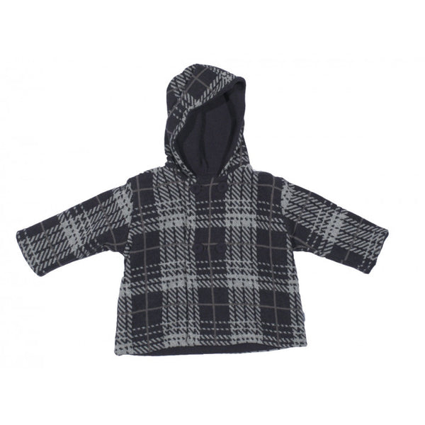 Double-breasted hooded coat