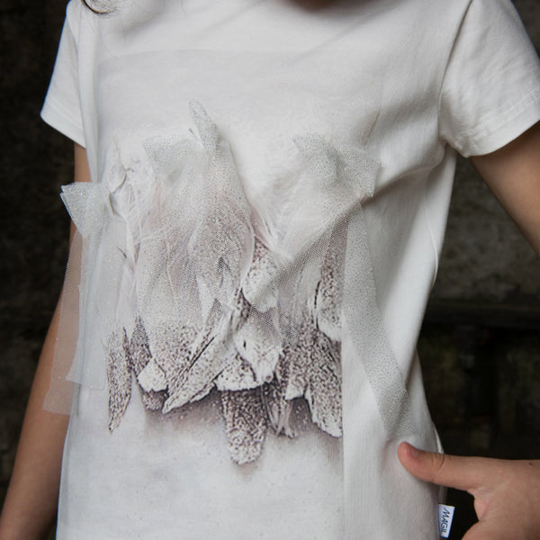 Feathers print t-shirt