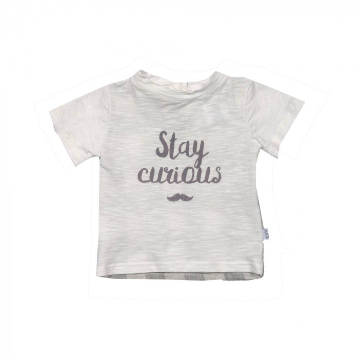 T-SHIRT STAMPA 'STAY CURIOUS'