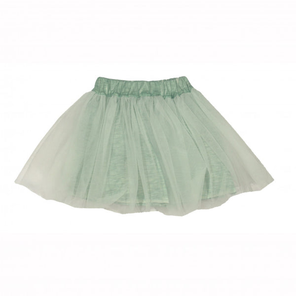 Green dyed tulle skirt