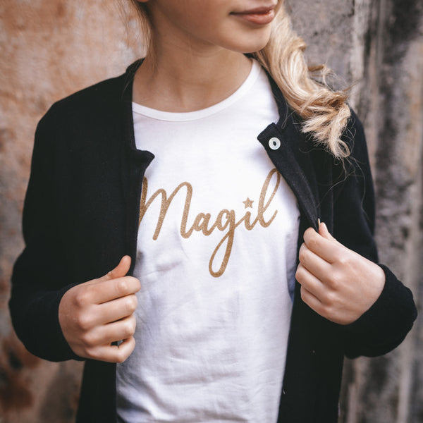 Gold Magil print t-shirt