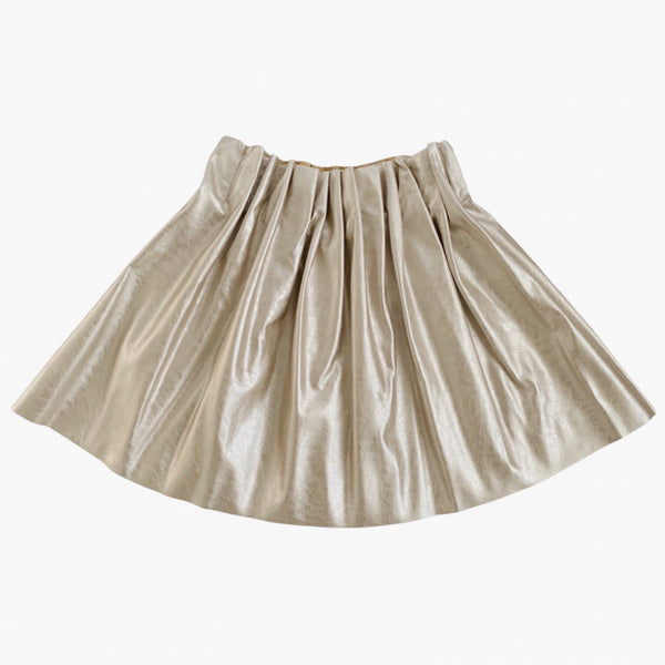 Gold faux leather skirt