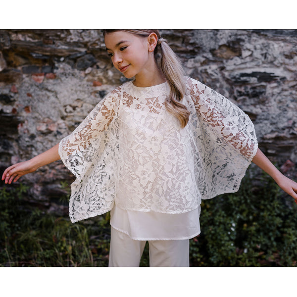 LACE CAPE WITH CAMISOLE