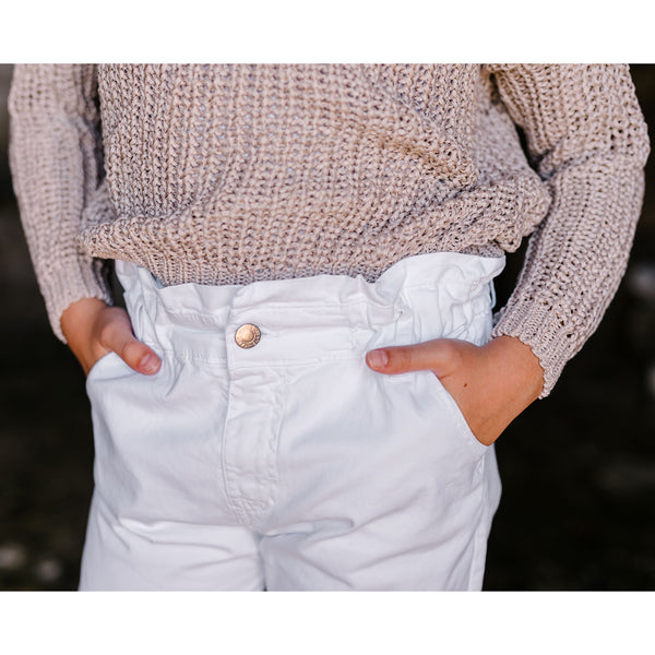 WHITE SLOUCHY JEANS