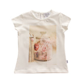 T-SHIRT STAMPA BARATTOLO CON ROSE