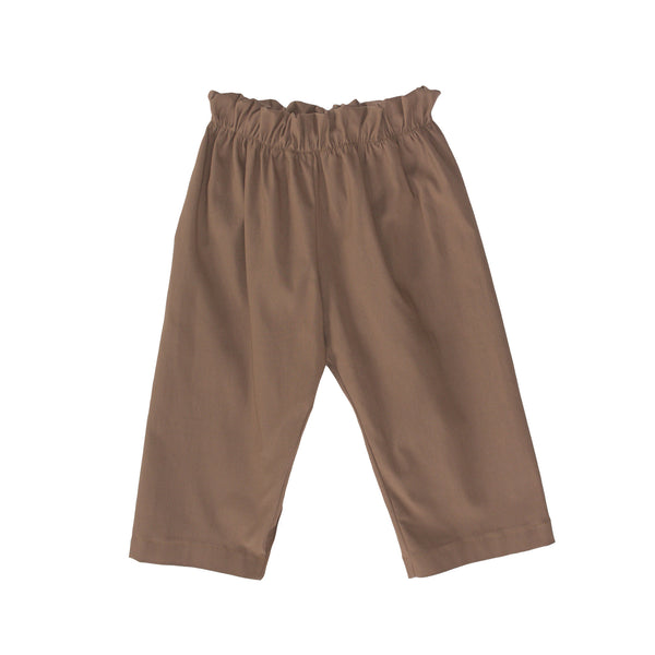 Mud-coloured slouchy waist trousers