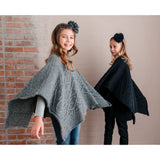 Braided patterned poncho in jersey