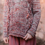 Multi-coloured fringes sweater