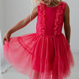 TULLE AND VISCOSE DRESS
