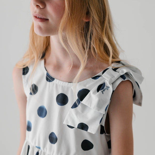 PATTERNED COTTON BOW TOP