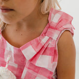 PATTERNED COTTON TOP WITH BOW