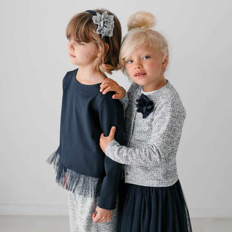 MAGLIA IN PUNTO MILANO VOLANT IN TULLE