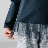 MAGLIA IN PUNTO MILANO VOLANT IN TULLE