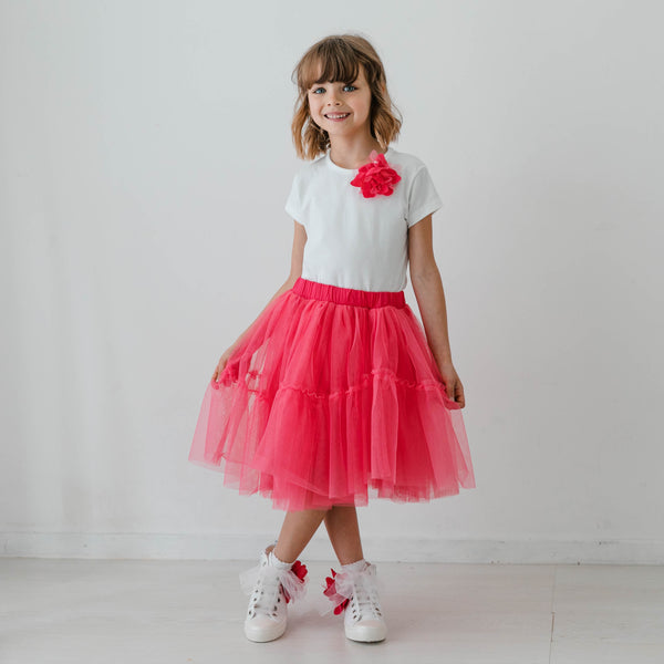 DOUBLE-LAYER TULLE SKIRT