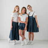 PANTALONE MORBIDO EFFETTO JEANS WIDE-LEG