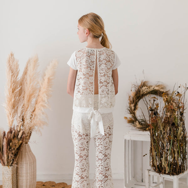 LACE FLARED TROUSERS
