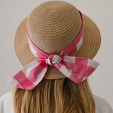 HAT WITH PATTERNED BOW