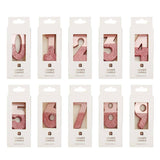 NUMBERED PINK GLITTER CANDLES